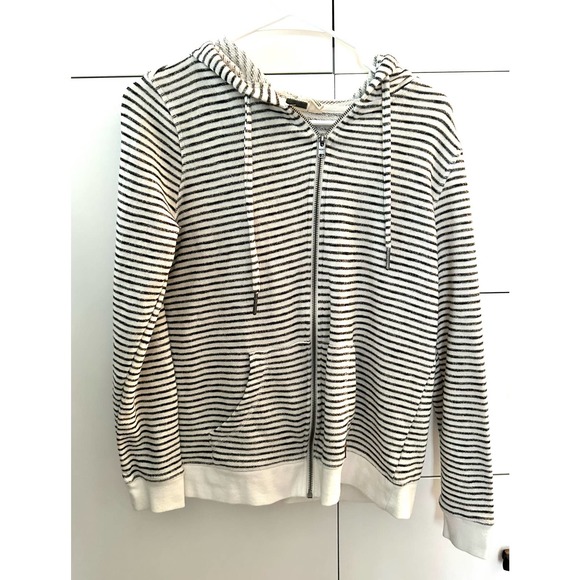 Roxy Striped Zip Up Hoodie Jacket - Picture 1 of 6